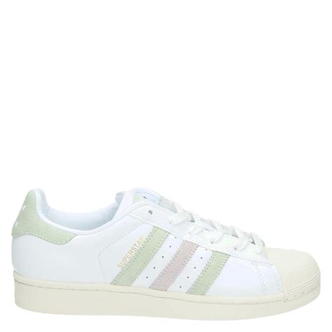 adidas schoenen superstar dames wit met mint|Adidas Superstar broek.